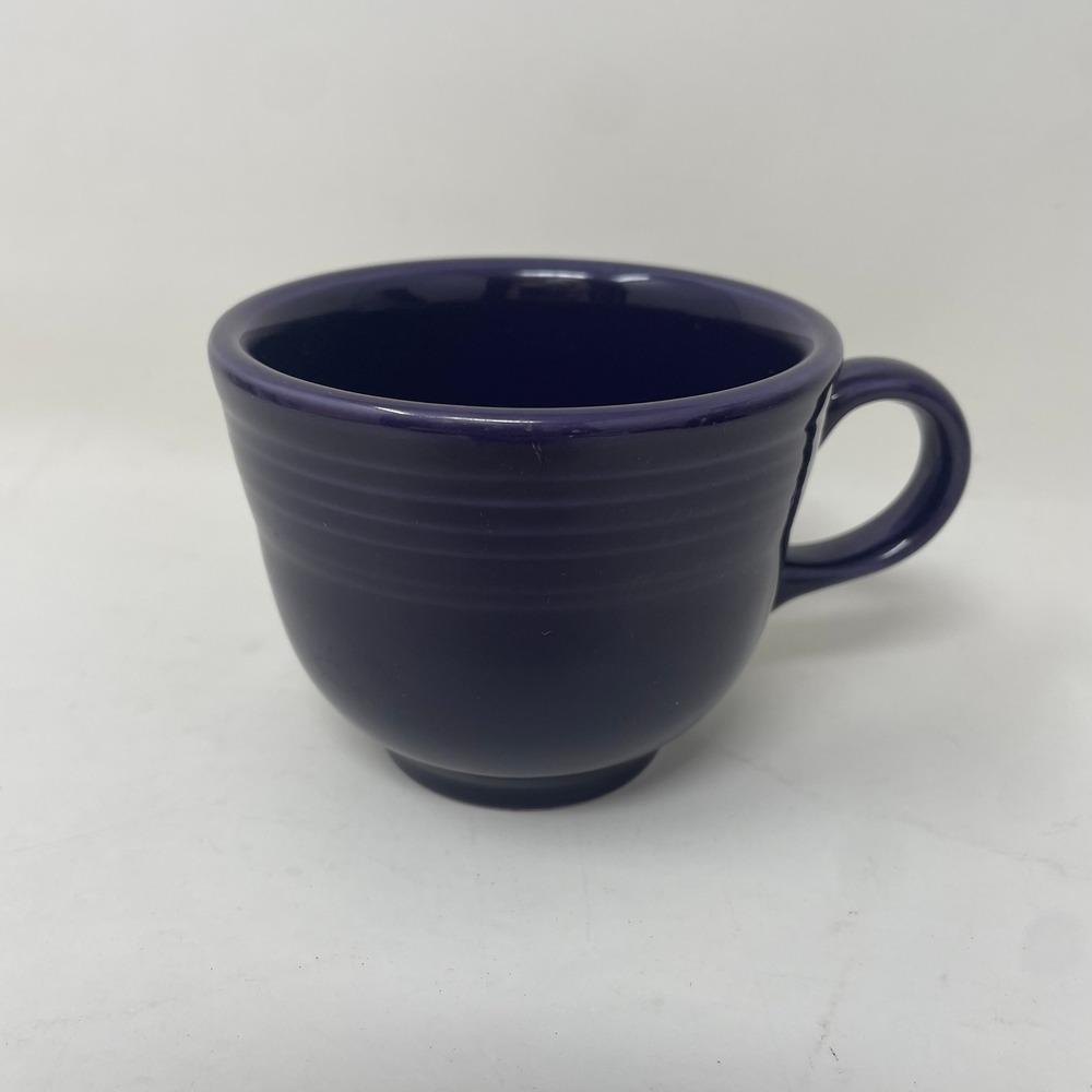 Homer‎ Laughlin Fiesta Cobalt Blue Coffee Cup Tea Mug Ring Pattern Lead Free